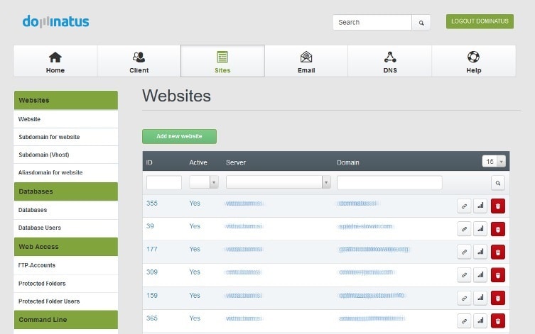 Web hosting Dominatus
